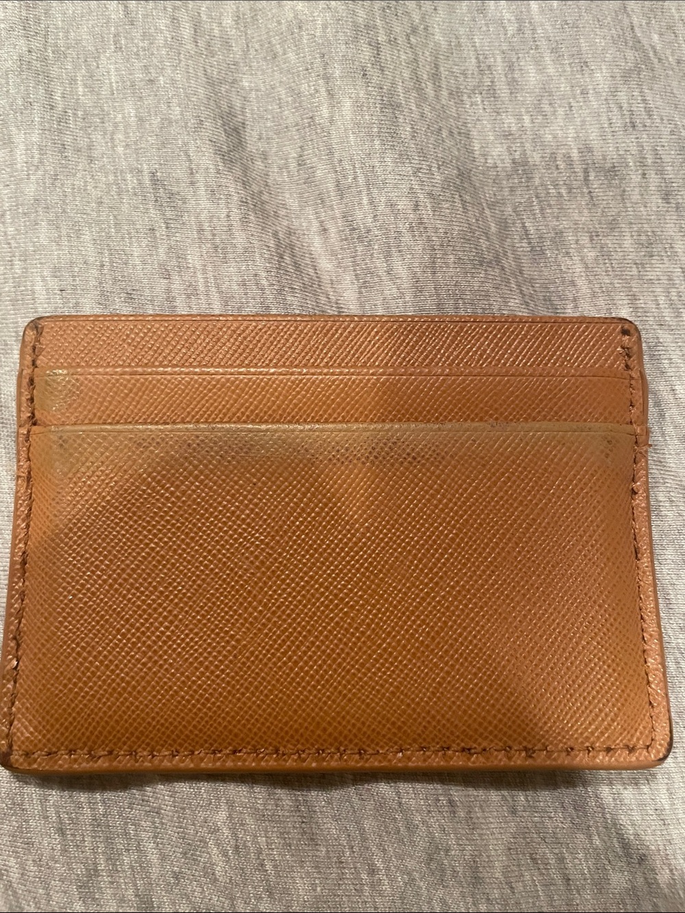 Tory Burch Tan Leather Card Holder with Logo Medallion - Picture 3 of 4